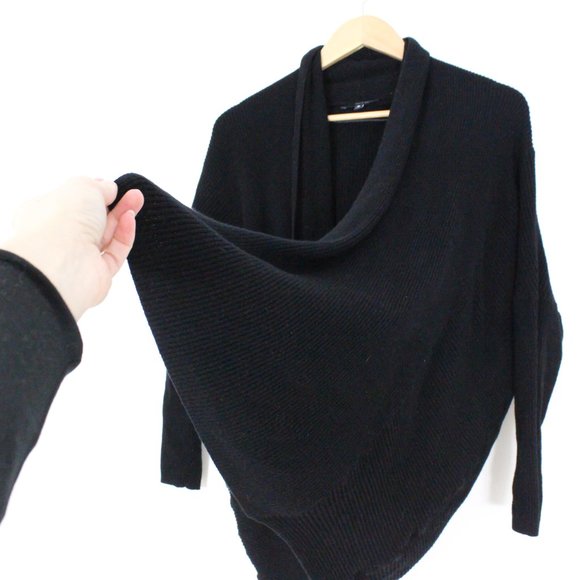 *harvé bernard Black Ribbed Cardigan - Picture 4 of 6